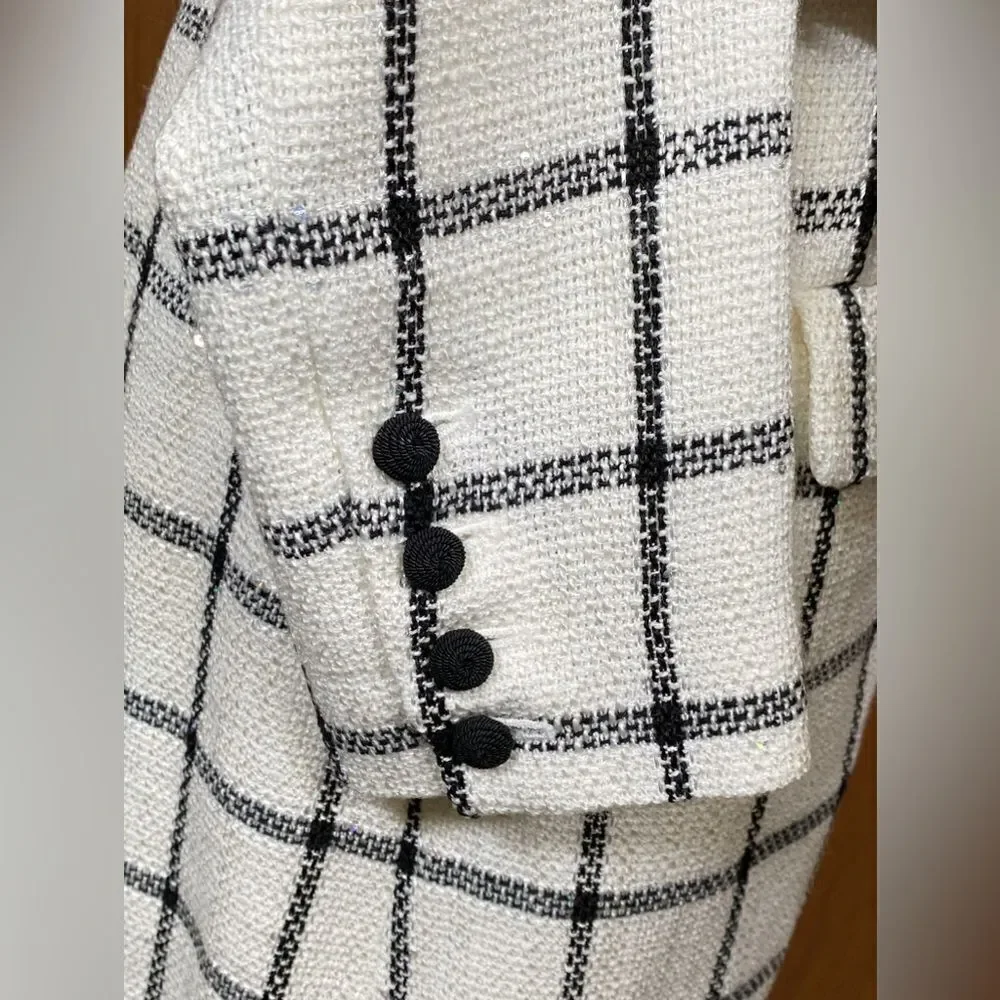 Self-Portrait Checkered Belted Minidress size 6